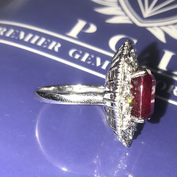 SOLD 14K Gold 9.64tcw. Ruby and Diamond Ring - Picture 16 of 17